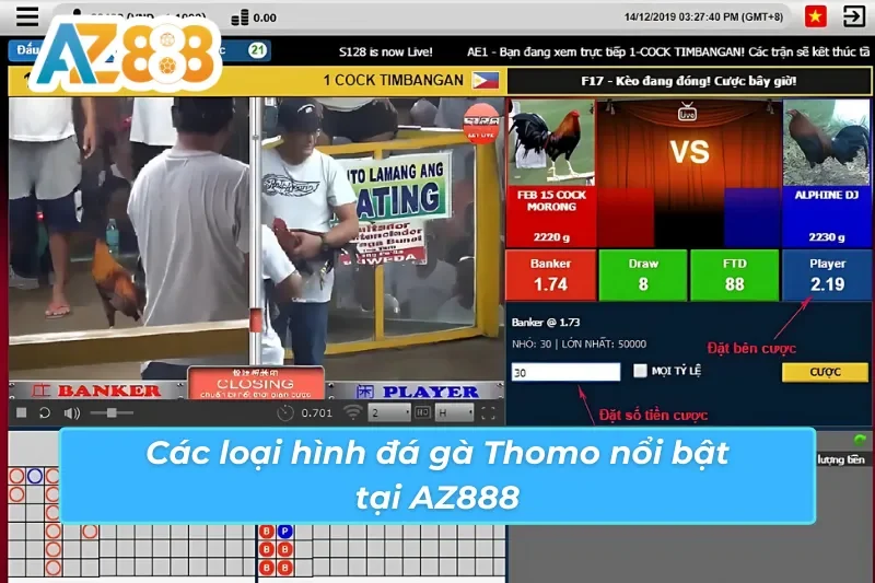 Lịch phát sóng Thomo AZ888 CPC1 đến CPC6